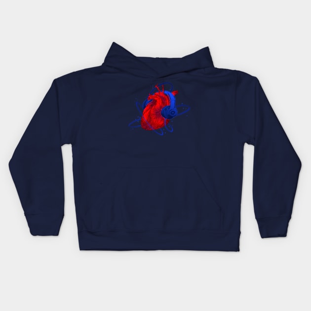 Listen to your Heart Kids Hoodie by Topotopo